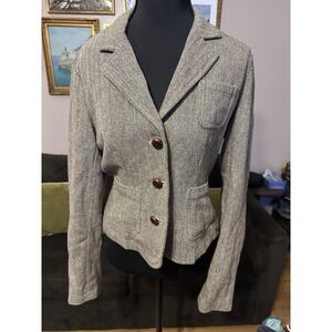 Vtg Polo Jeans RALPH LAUREN Wool Blend HERRINGBONE Corduroy Elbow Patch Blazer M